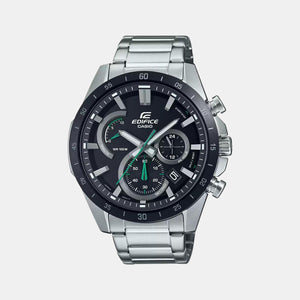 Edifice Men Quartz Two Tone Dial Chronograph Stainless Steel Watch EX542