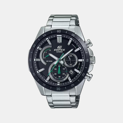 Edifice Men Quartz Two Tone Dial Chronograph Stainless Steel Watch EX542