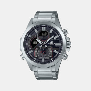 Edifice Men Quartz Black Dial Analog-Digital Stainless Steel Watch EX545