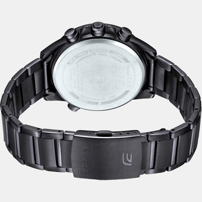 Edifice Men Quartz Black Dial Analog-Digital Stainless Steel Watch EX547