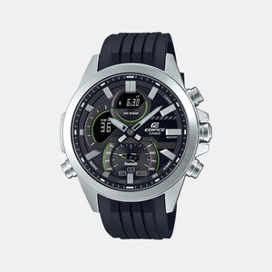 Edifice Men Quartz Black Dial Analog-Digital Resin Watch EX548