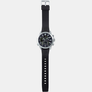 Edifice Men Quartz Black Dial Analog-Digital Resin Watch EX548