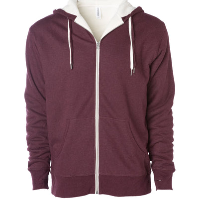 Unisex Heavyweight Sherpa Lined Heather Zip Hood