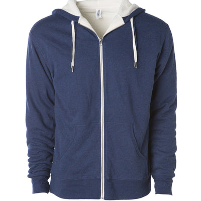 Unisex Heavyweight Sherpa Lined Heather Zip Hood