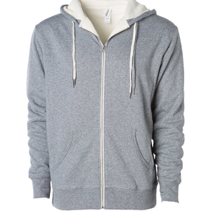 Unisex Heavyweight Sherpa Lined Heather Zip Hood