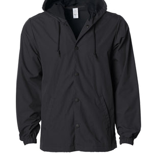 Water Resistant Hooded Windbreaker Coaches Jacket