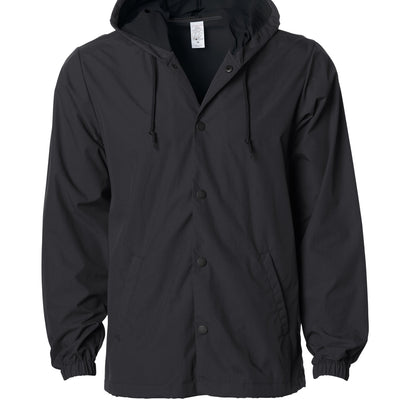 Water Resistant Hooded Windbreaker Coaches Jacket