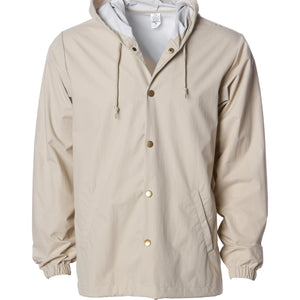 Water Resistant Hooded Windbreaker Coaches Jacket
