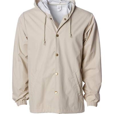 Water Resistant Hooded Windbreaker Coaches Jacket