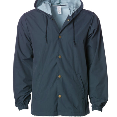 Water Resistant Hooded Windbreaker Coaches Jacket