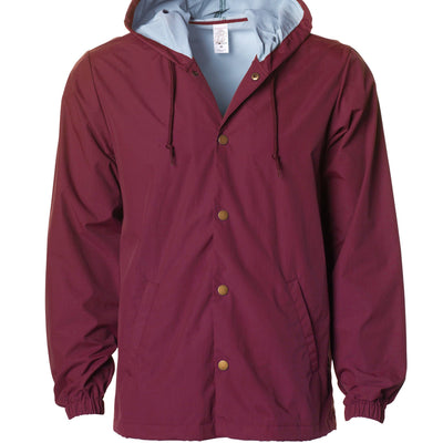 Water Resistant Hooded Windbreaker Coaches Jacket