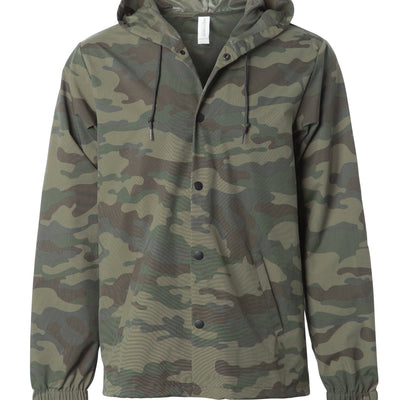 Water Resistant Hooded Windbreaker Coaches Jacket