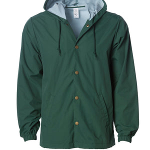 Water Resistant Hooded Windbreaker Coaches Jacket