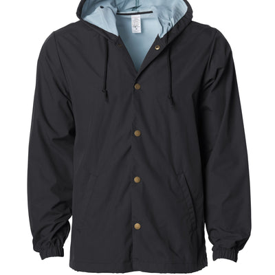 Water Resistant Hooded Windbreaker Coaches Jacket