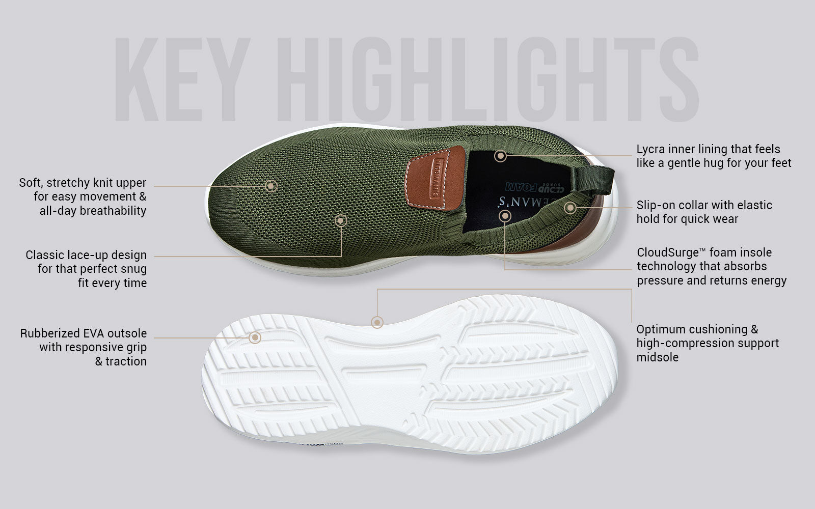 Ease Walk Snug : Olive