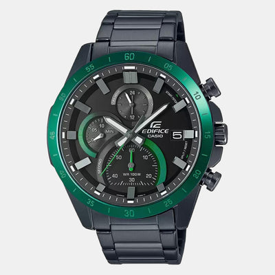 Edifice Men Quartz Black Dial Chronograph Stainless Steel Watch Ed514