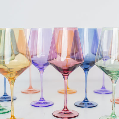 Estelle Colored Wine Stemware - Set of 6 {Mystery Box}