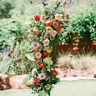 Chic Peach and Toffee Sedona Styled Wedding