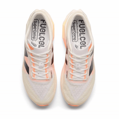 New Balance FuelCell SuperComp Elite v4 White Angora Hot Mango