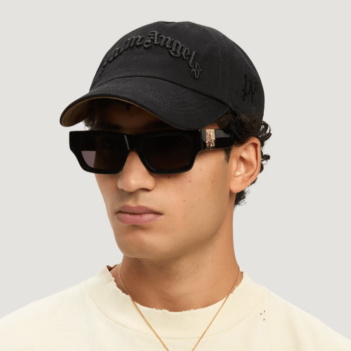Palm Angels Embroidered Curved Logo baseball cap Black