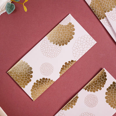 Set Of 12 Marigold Fancy Money Envelope