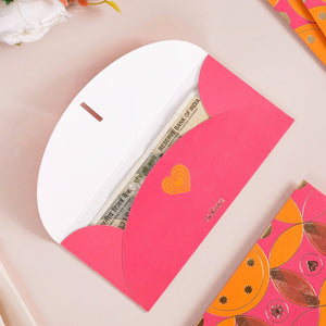 Geometric Luxury Shagun Envelope For Birthdays Set Of 12 Hot Pink