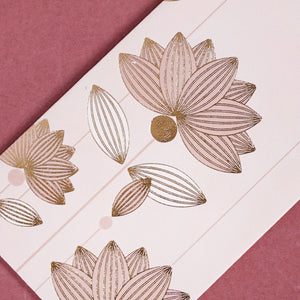 Money Gift Envelope Gold Lotus Set Of 12 Pink
