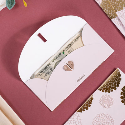Set Of 12 Marigold Fancy Money Envelope