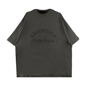 Essentials logo-flocked Moss Green