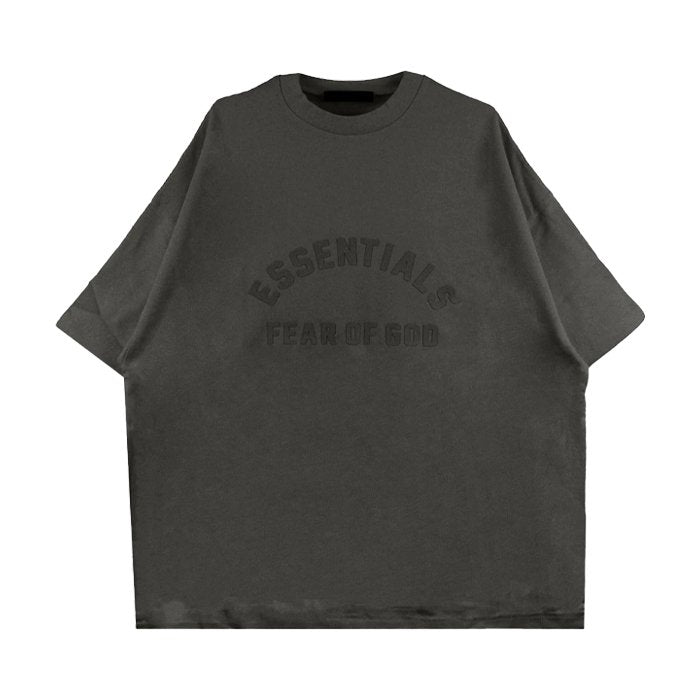 Essentials logo-flocked Moss Green