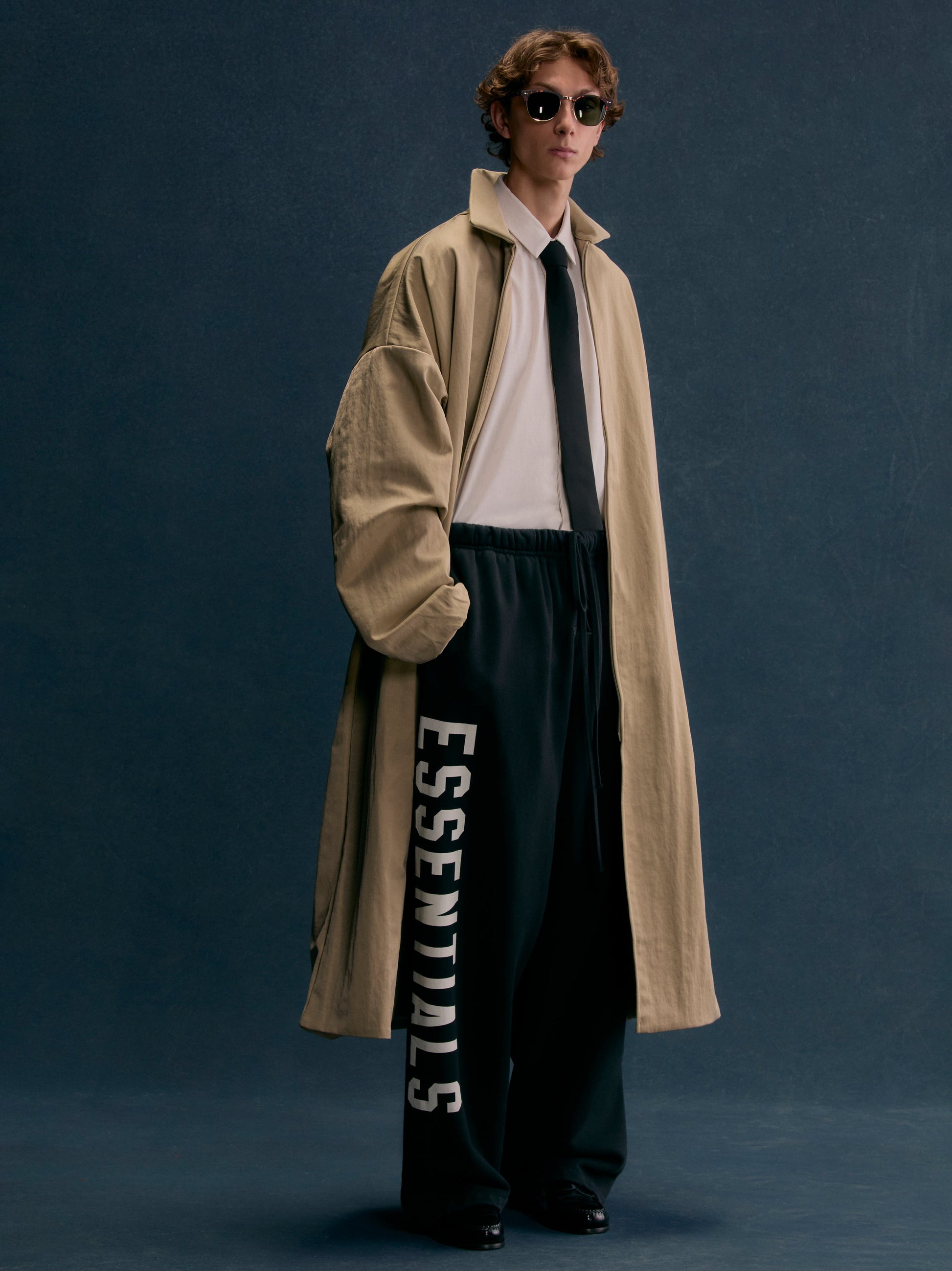 Textured Nylon Trench