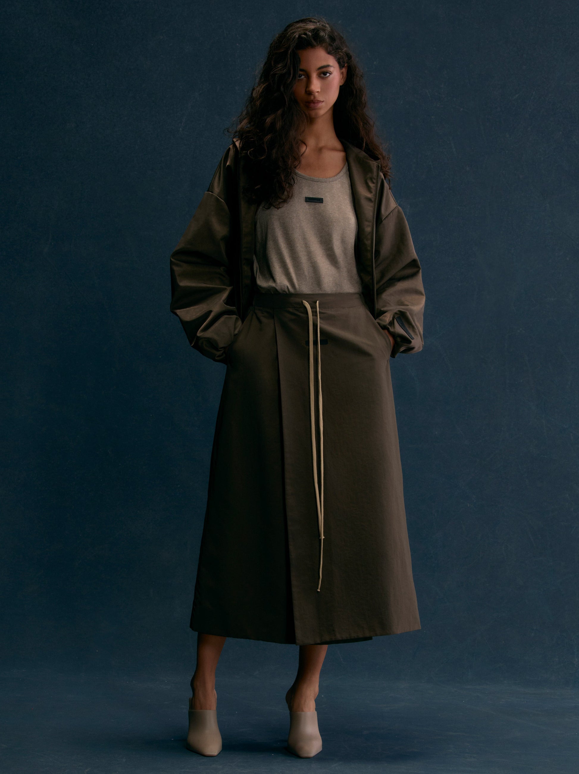 Women's Textured Nylon Hooded Bomber