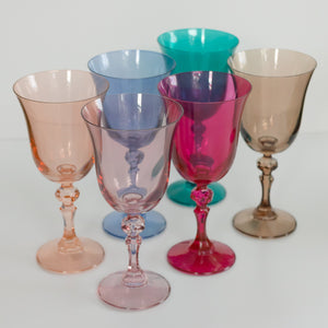 Estelle Colored Regal Goblet - Set of 6 {Pastel Mixed Set}