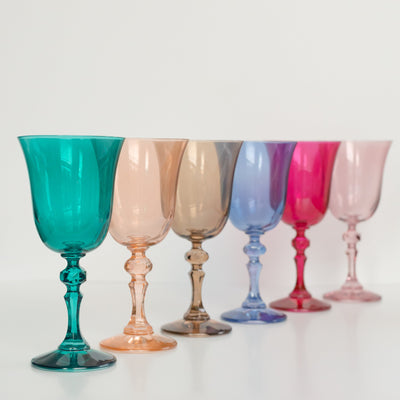 Estelle Colored Regal Goblet - Set of 6 {Pastel Mixed Set}