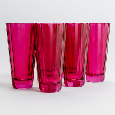 Estelle Colored Sunday High Balls - Set of 6 {Fuchsia}
