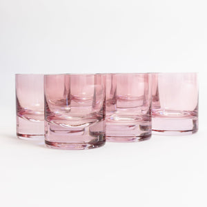 Estelle Colored Rocks Glass - Set of 6 {Rose)