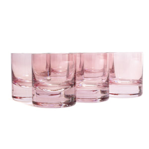 Estelle Colored Rocks Glass - Set of 6 {Rose)