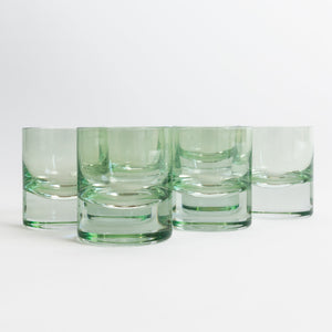 Estelle Colored Rocks Glass - Set of 6 {Mint Green}