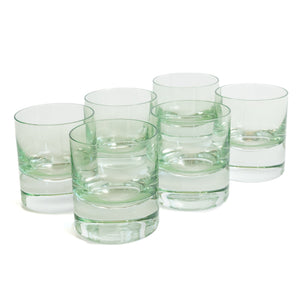 Estelle Colored Rocks Glass - Set of 6 {Mint Green}
