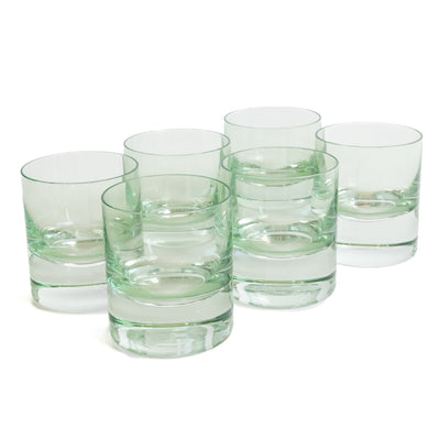 Estelle Colored Rocks Glass - Set of 6 {Mint Green}