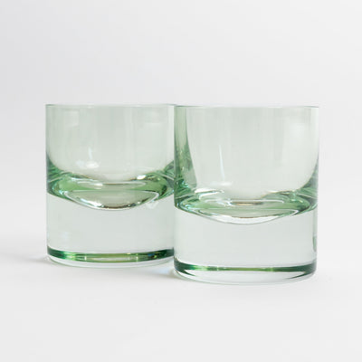 Estelle Colored Rocks Glass - Set of 2 {Mint Green}