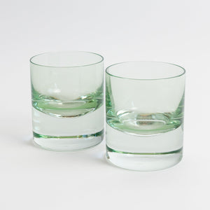 Estelle Colored Rocks Glass - Set of 2 {Mint Green}