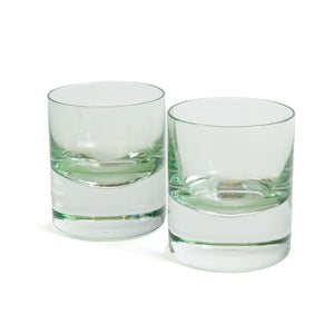 Estelle Colored Rocks Glass - Set of 2 {Mint Green}