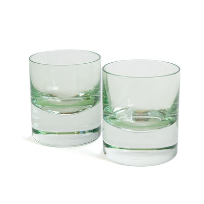 Estelle Colored Rocks Glass - Set of 2 {Mint Green}