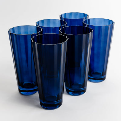 Estelle Colored Sunday High Balls - Set of 6 {Midnight Blue}