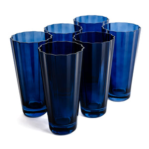 Estelle Colored Sunday High Balls - Set of 6 {Midnight Blue}