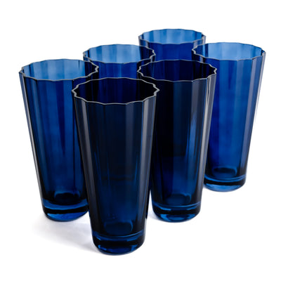 Estelle Colored Sunday High Balls - Set of 6 {Midnight Blue}