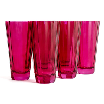 Estelle Colored Sunday High Balls - Set of 6 {Fuchsia}