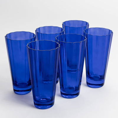 Estelle Colored Sunday High Balls - Set of 6 {Royal Blue}