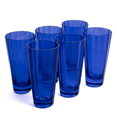 Estelle Colored Sunday High Balls - Set of 6 {Royal Blue}